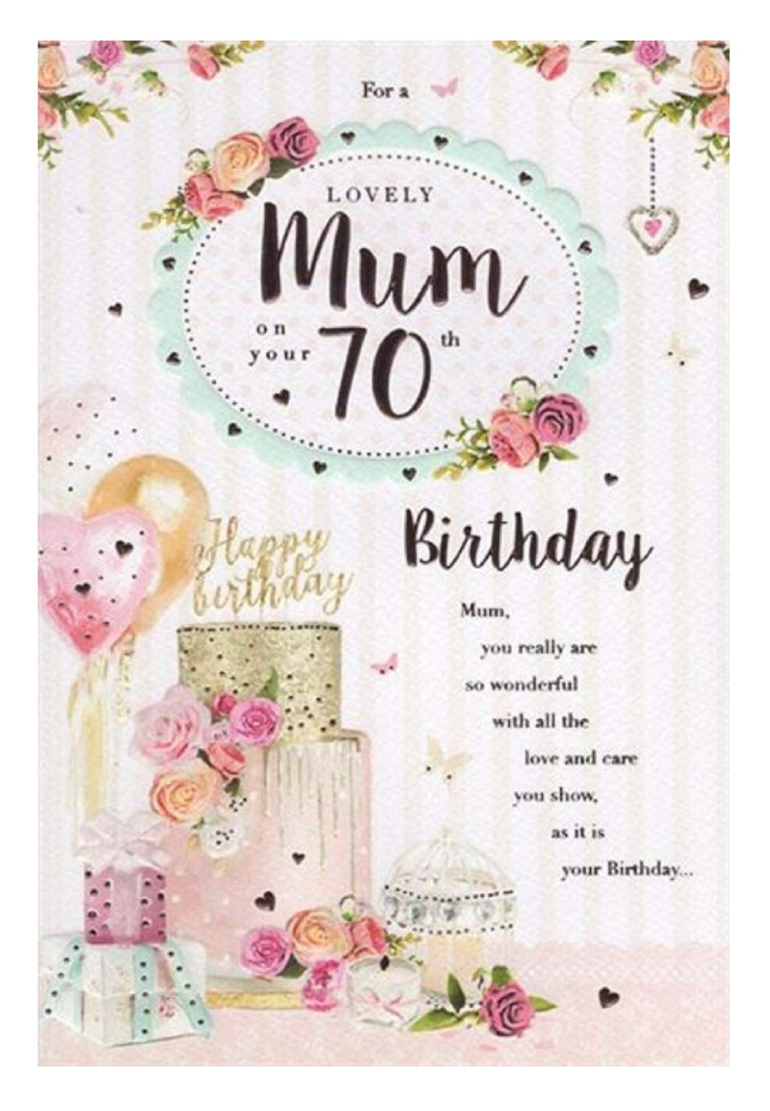 mum 70th birthday, Birthday Card