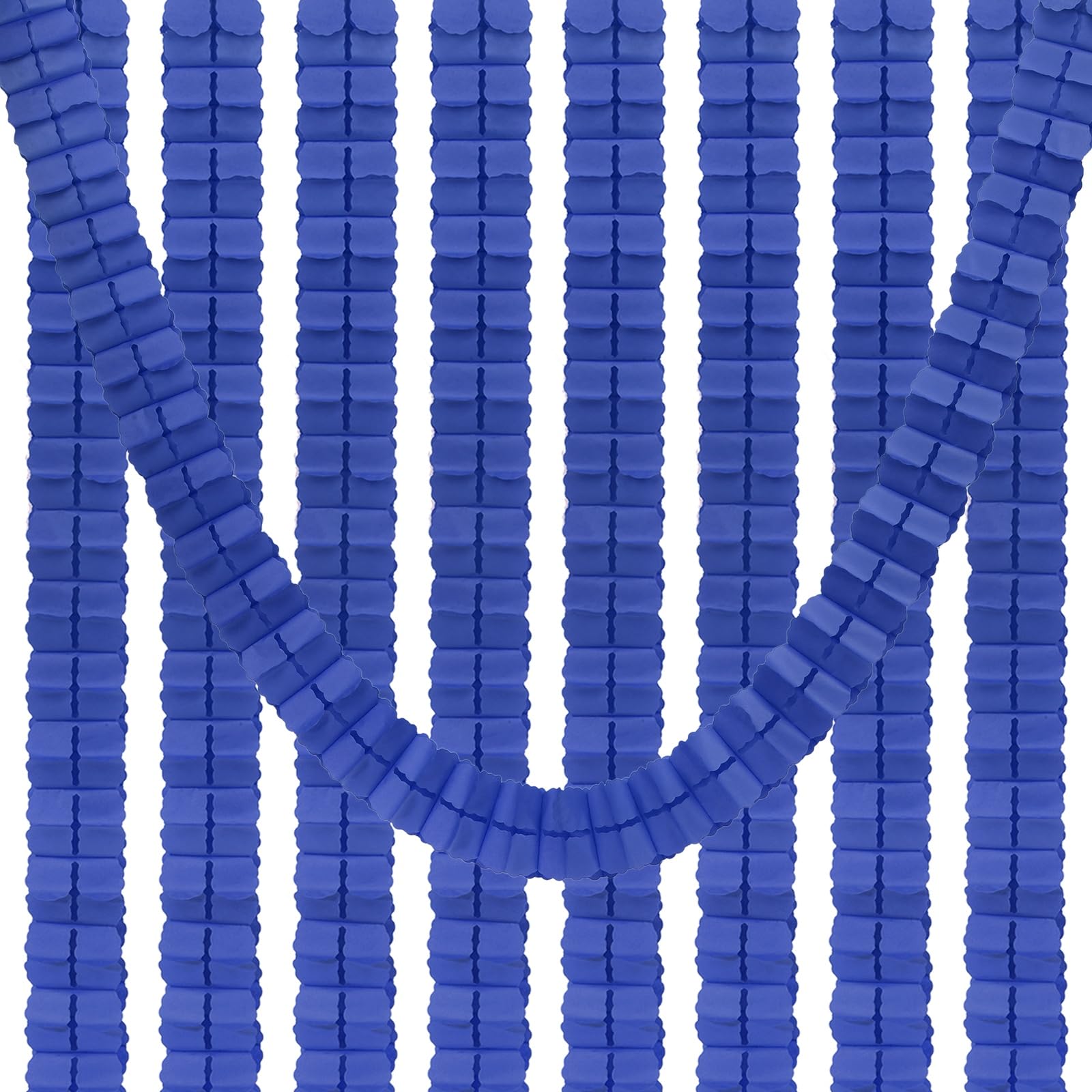 PATIKIL 9.8ft Four-Leaf Garland, 9 Pack Tissue Paper Hanging Flower Garland Reusable Streamers for Party Wedding Backdrop Decorations, Navy Blue