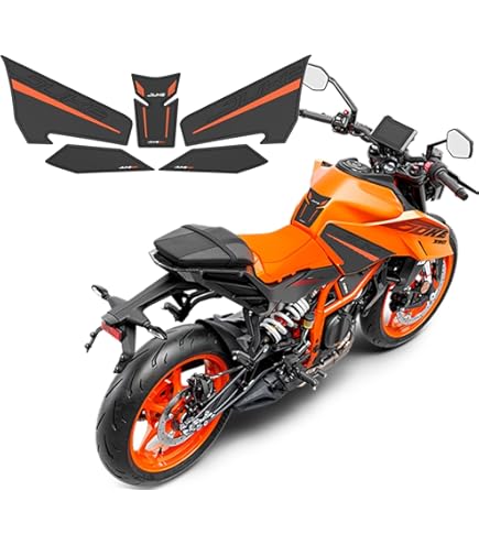 Autocollant Réservoir Moto 3D Labelbike - Protection Bas Réservoir KTM 1390 Super Duke R 2024, Résine Appliquée Main, Made In Italy - Rouge