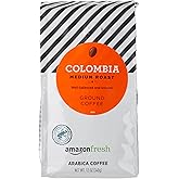 Amazon Fresh Colombia Ground Coffee, Medium Roast, 12 Ounce (Pack of 3)