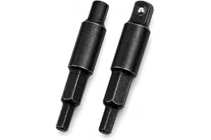 Phirocay 2-Pack HVAC Hexagon Bit Adapters for Tight-Space Valve Service | 3/16" and 5/16" dual-ended hex bit adapters fit 1/4" HVAC service wrench sockets for AC and refrigeration valve maintenance