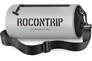 ROCONTRIP Crossbody Waterproof Bag IPX8 Dry Bag With Airtight Zipper Dry Sacks lightweight Portable Swimming Bag For Swimming Kayaking Camping Boating Rafting Fishing Travelling Snorkeling