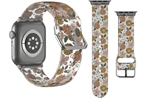 Sport Silicone Band Compatible with Apple Watch Band 38mm 40mm 41mm 42mm 44mm 45mm 46mm 49mm Women Men, Fashion Breathable So