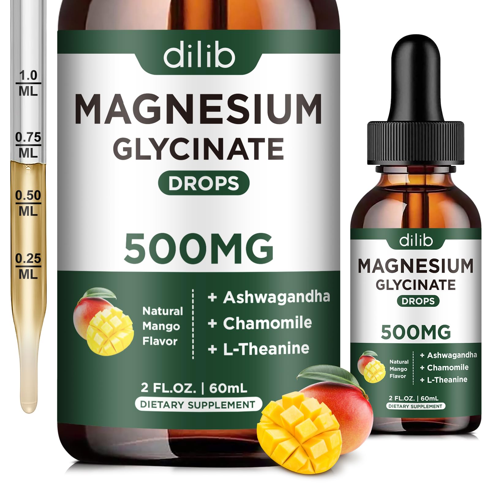 Magnesium Glycinate Drops (Mango)