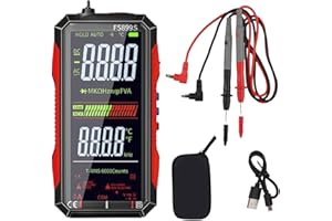 Getoverfinish Digital Multimeter,FS899L Multimeter, USB Rechargeable Automatic Digital Display Multimeter Tester, 6000 Counts