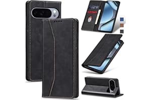 Jasonyu Flip Wallet Case for Google Pixel 10/10 Pro,Leather Magnetic Folio Cover with Card Holder,Kickstand - TPU Shockproof 