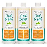 Oxyfresh Fresh Mint Flavored Mouthwash for Adults, Fresh Breath & Bad Breath Treatment – Dentist Recommended for Long - Lasting Fresher & Healthy Gums - Alcohol & Fluoride Free - 16 Fl Oz (Pack of 3)