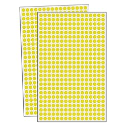 6000 Pack - 1/4" Small Dot Stickers Round Circle