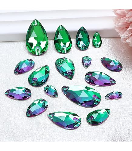 69 Pcs Mixed Shape Crystal AB Glass Rhinestones With Silver Claws For Sewing On Clothes & DIY