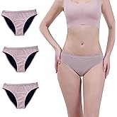 AIRCUTE Washable Absorbent Urinary Incontinence Underwear for Women, Girl Bikini Bladder Leak Proof Panties (25ml) 3 Pack