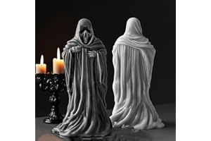 ESEENS Ghost Skull Man Cylinder Candle & Resin Mold - Resin Casting Silicone Molds for Home Decor & Candle Making Wave Spiral Mold