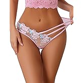 Avidlove Sexy Panties for Women Butterfly Embroidered Underwear Mesh Panties Pack