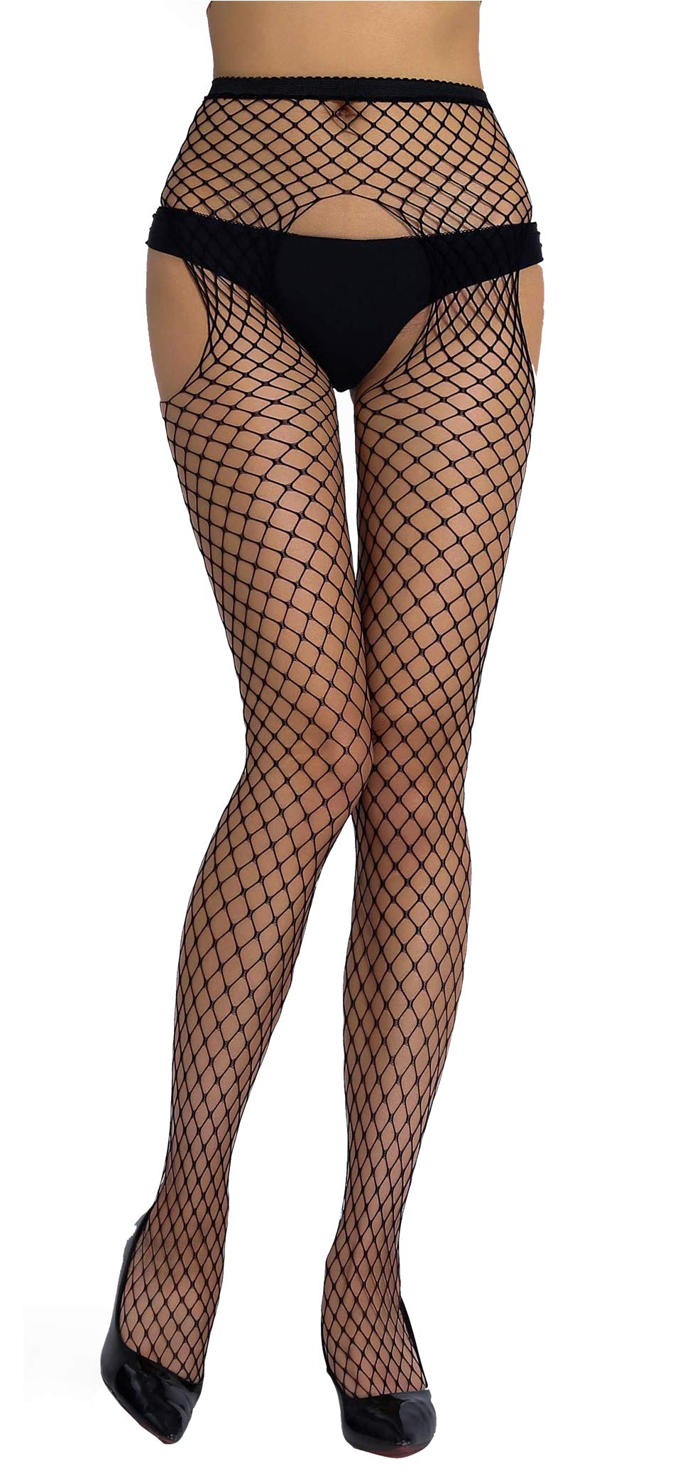 PERAMBRY Women's Fishnet Tights, One Size