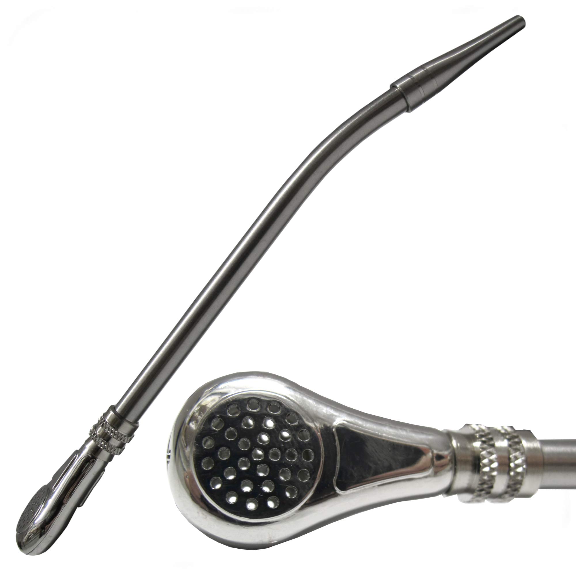 Traditional Curved Bombilla to Drink Yerba Mate Stainless Steel with Disarmable Filter