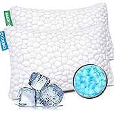 SUPA MODERN Cooling Bed Pillows for Sleeping 2 Pack Shredded Memory Foam Pillows Adjustable Cool Pillow for Side Back Stomach