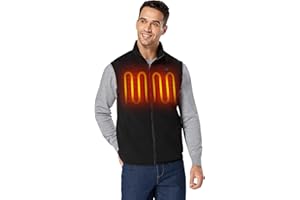 ORORO Men's Heated Vest with Battery, Lightweight Heating Fleece Vest (Charger Not Included)