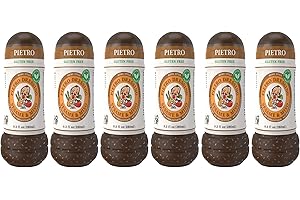 Pietro Dressings Sesame and Miso Salad Dressing, 9.3 Oz. - Natural, Delicious Marinade for Vegetables, Pasta Salads, Beef, Pork, Seafood - Gluten-Free, MSG-Free, Vegetarian Friendly Salad Toppings - 6 Pack