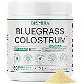 Bovine Colostrum Supplement - 100% Pure Whole Colostrum Powder - Grass-Fed, Unflavored, No Additives, Gut & Immune Support, Natural IgG, 60 Servings - Made in USA