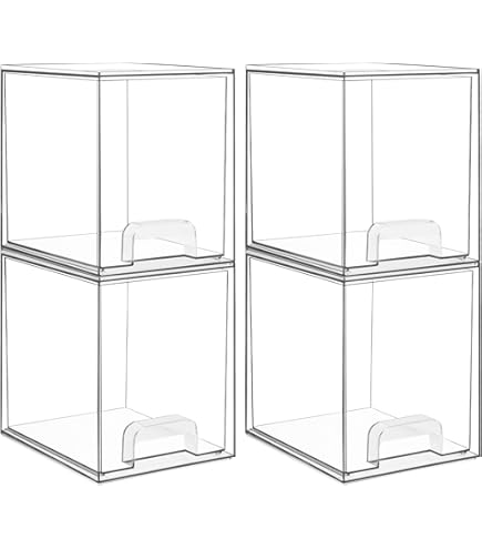 Cangfort Cangfort Lot De 6 Bacs De Rangement En Plastique Transparent, Parfait Pour La Cuisine Ou Le Garde-manger, Bacs De Rangement Multi-usages Pour La Maison, La Cuisine (Cangfort Lot De 6 Bacs