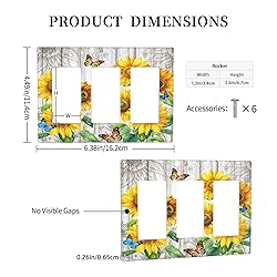 Yamxbfa Rustic Sunflower Farmhouse Floral Wooden