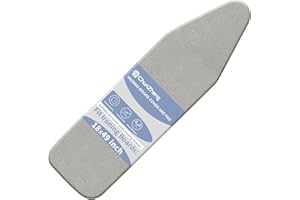Ironing Board Cover and Pad 18× 49 Inch, Extra Wide with Resist Scorching and Staining, Heavy Duty Silicone Coated Ironing Co