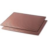 Heat Resistant, Metal Copper Countertop Protector Mat, 14" x 17" - 2 Pack | Two 14 x 17in heat-resistant metal mats with nonslip cushioned backing for hot cookware, appliances and table serving.