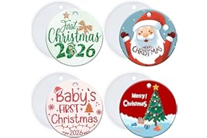 PEVOGON 4 Pcs 3 Inches Christmas Round Ornament Resin Molds Shiny Silicone Casting Molds DIY Craft Supplies