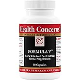 Health Concerns Formula V – Blood Flow & Circulation Support Supplement – Vein Health for Swelling, Leg Cramps, Varicose Veins, Inflammation & Heavy Legs – Chinese Herbal Formula – 90 Capsules