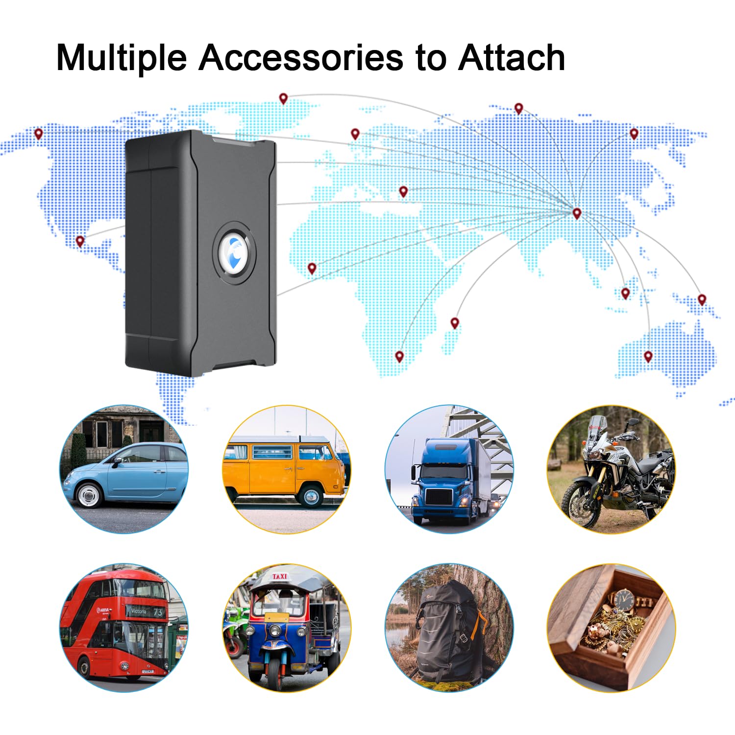 4G GPS Tracker for Vehicles Car Kids Assets, Car Tracker Device Hidden Tracking Devices for Cars Hidden Subscription Needed 10S Update Strong Magnetic Long Battery Life up