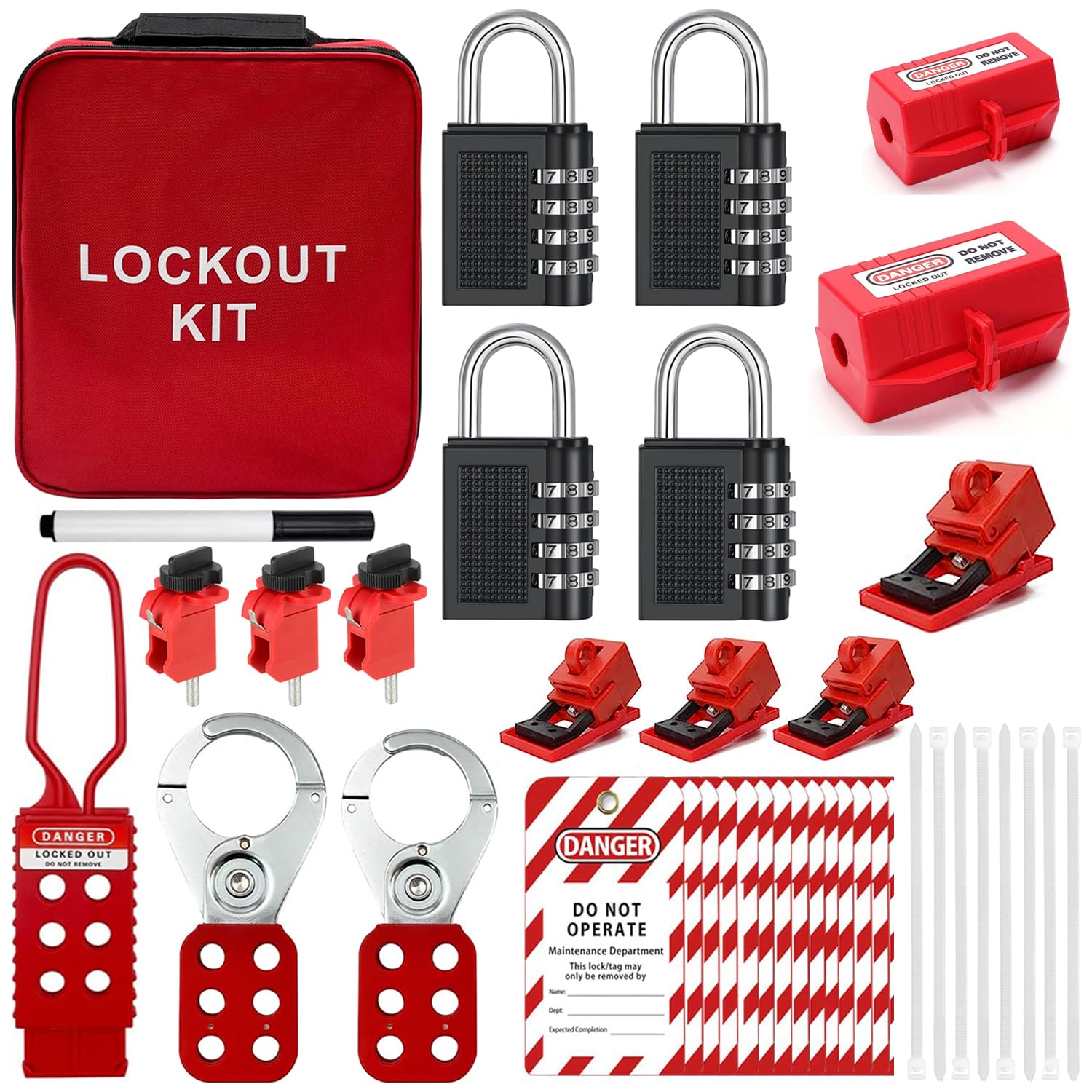 Mua smseace 53Pack Electrical Lockout Tagout Kit Code Lock,ClampOn