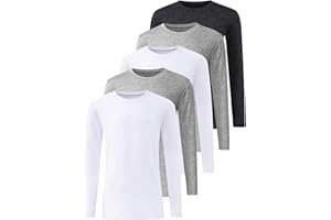 Orrstarry 5 Pack: Youth Girls Long Sleeve Shirts Dry Fit Athletic T-Shirts Soft Active Performance Tees Tops for Kids Teens
