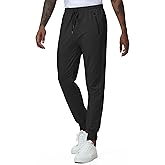 JWM Mens Joggers Sweatpants with 3 Zipper Pockets Comfy Stretchy Cotton Sweat Pants for Man Casual Athleticn Gym Regular&Tall