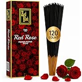 Zed Black Red Rose Incense Sticks, 120 Count, Incienso de Rosa, 9 Inch | Sweet Floral Insence for Romance, Relaxation, Prayer, Yoga, Spiritual Strength, Meditation &amp; Aromatherapy