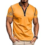 Men's Casual Henley Shirts Classic Button Cotton