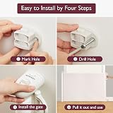 momcozy Retractable Baby Gate 33in Tall 55in Wide White Safety Fence view 6