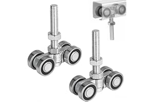 BiJun 4 Wheel Trolley Assembly Roller, Silent Trolley Roller Steel with M12 Bolt for Use with 1-5/8" Wide and All1-5/8" Or taller Strut Channel