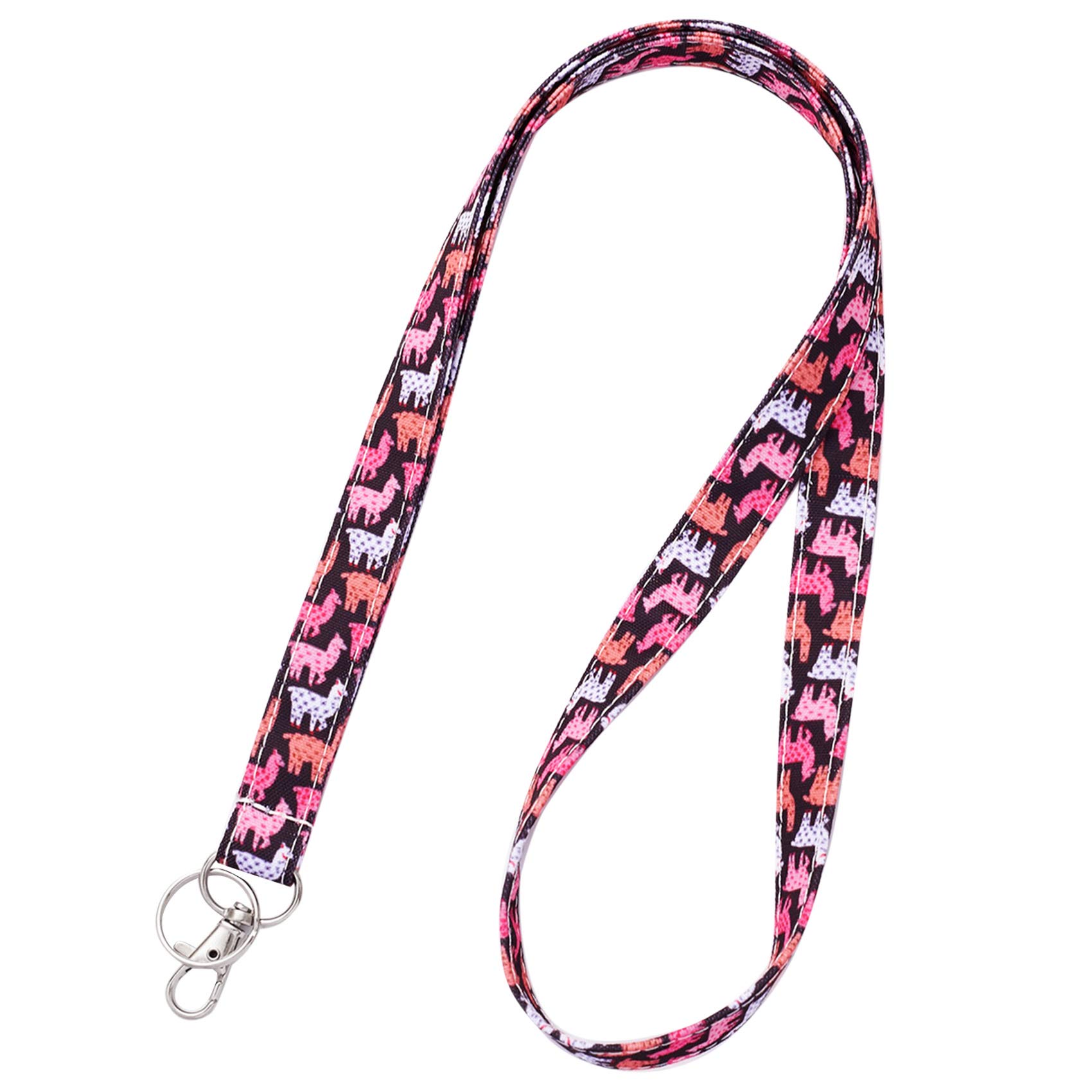 Llama Gifts Key Lanyard ID Badge Holder Keychain Cotton Fabric Preschool Teacher Coworker Gift for Her Boss