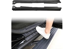 Autoholic Slip-on Rocker Panel Cover, Fit for 2014-2018 Chevy Silverado Gmc Sierra 1500 Crew Cab, 2PCS Side Skirts & Door Sill Covers, No-Drill Install, Matte Black