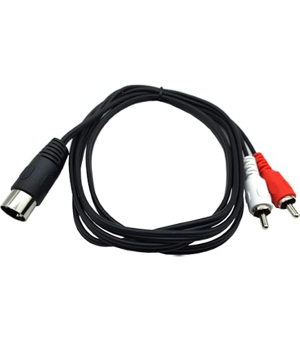 ZdyCGTime Câble Audio DIN 5 Broches Mâle Vers Jack 3.5 Mm Stéréo 1,5 M – Compatible Bang & Olufsen, Naim, Quad Et Hi-Fi Européen