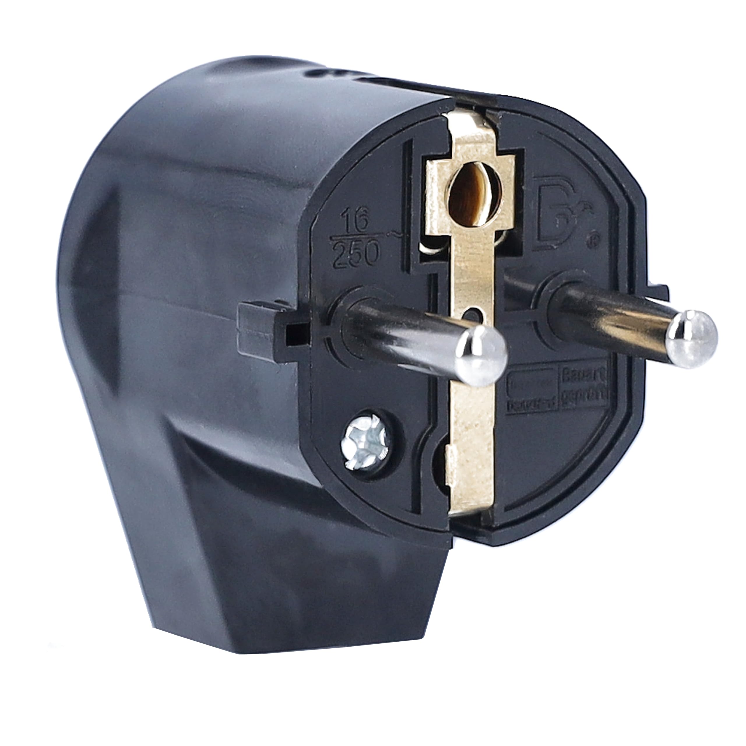 AS – Schwabe SCHUKO angled plug 230 V Black, 45042