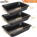 JMIATRY 4 Pcs Non Stick Oven Baking Tray Set Carbon Steel Rectangular view 2