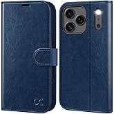 OCASE Compatible with iPhone 17 Pro Wallet Case, PU Leather Flip Folio Case with Card Holders RFID Blocking Kickstand [Shockproof TPU Inner Shell] Phone Cover 6.3 Inch 2025, Blue