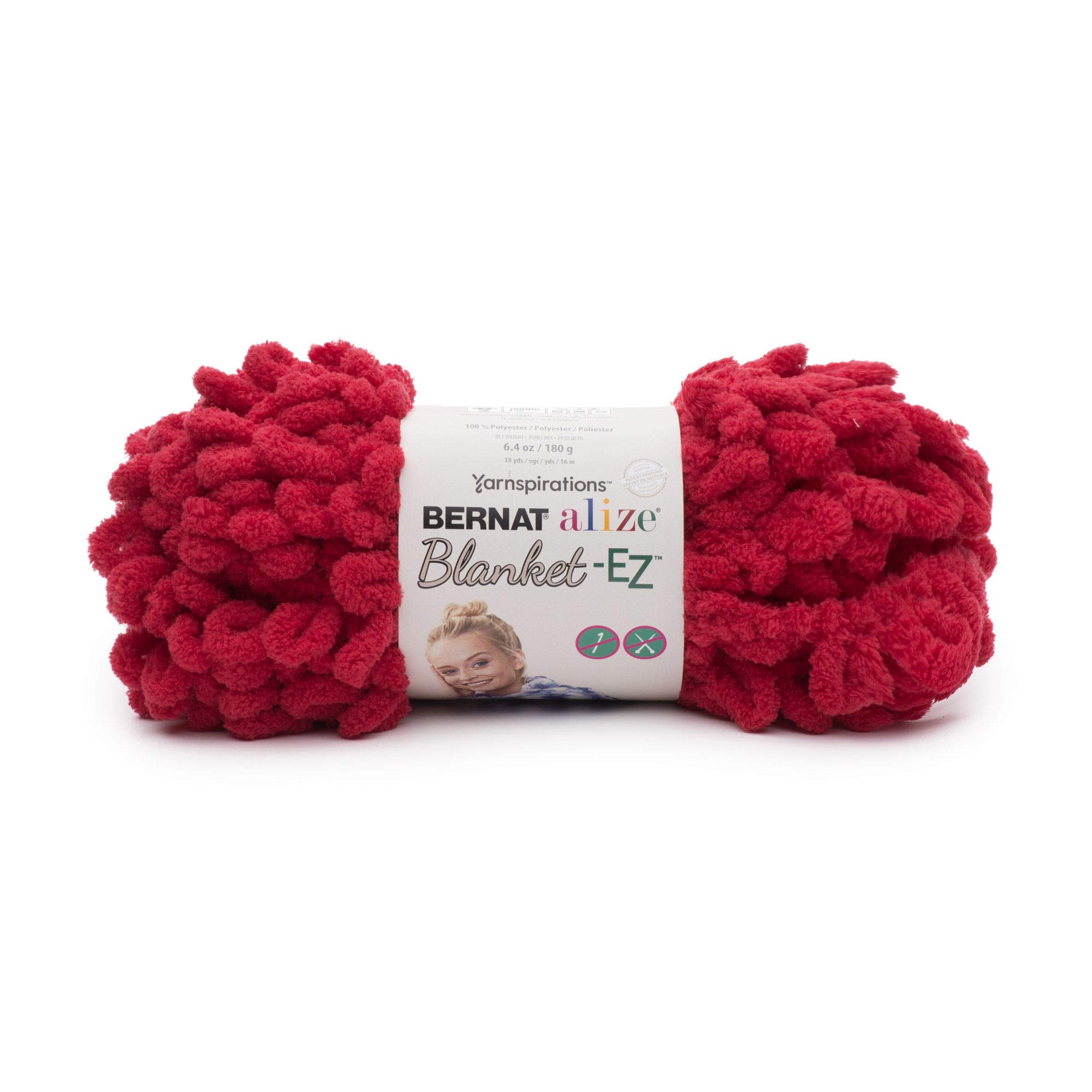 Bernat Alize Blanket-EZ, Bright Red, 180g — image 1
