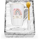 Cabtnca Coffee Mug for Women - Thinking of You, Inspirational Hug in a Mug - Christmas, Birthday, Friendship Gift - 14 Oz