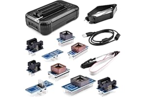 TL866II Upgrade Programmer, Aideepen T48 Programmer High Speed Programmer 16 Channel ISP Self-Test Function Support SPI NAND/EMMC/EMCP/Flash/MCU/Tester TL866CS TL866II Improvement + 12 Parts