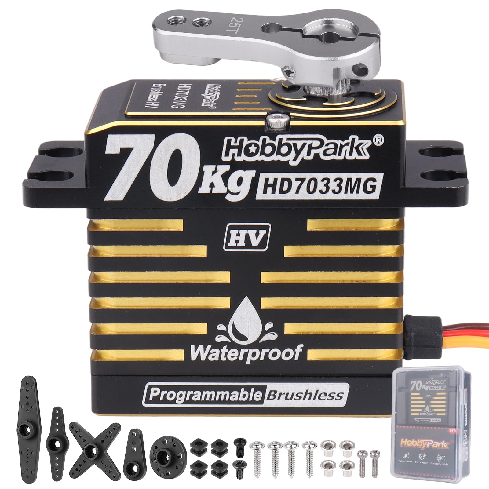 HobbyPark Waterproof 7.5kg High Torque RC Micro Servo Metal Gear