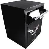 Barska Digital Depository Safe with Drop Slot &ndash; Solid Steel Lock Box for Cash, Mail &amp; Valuables, Dual PIN Code Access, Anti-Pry Door, 2 Steel Bolts, Mounting Hardware &ndash; for Home &amp; Office Security