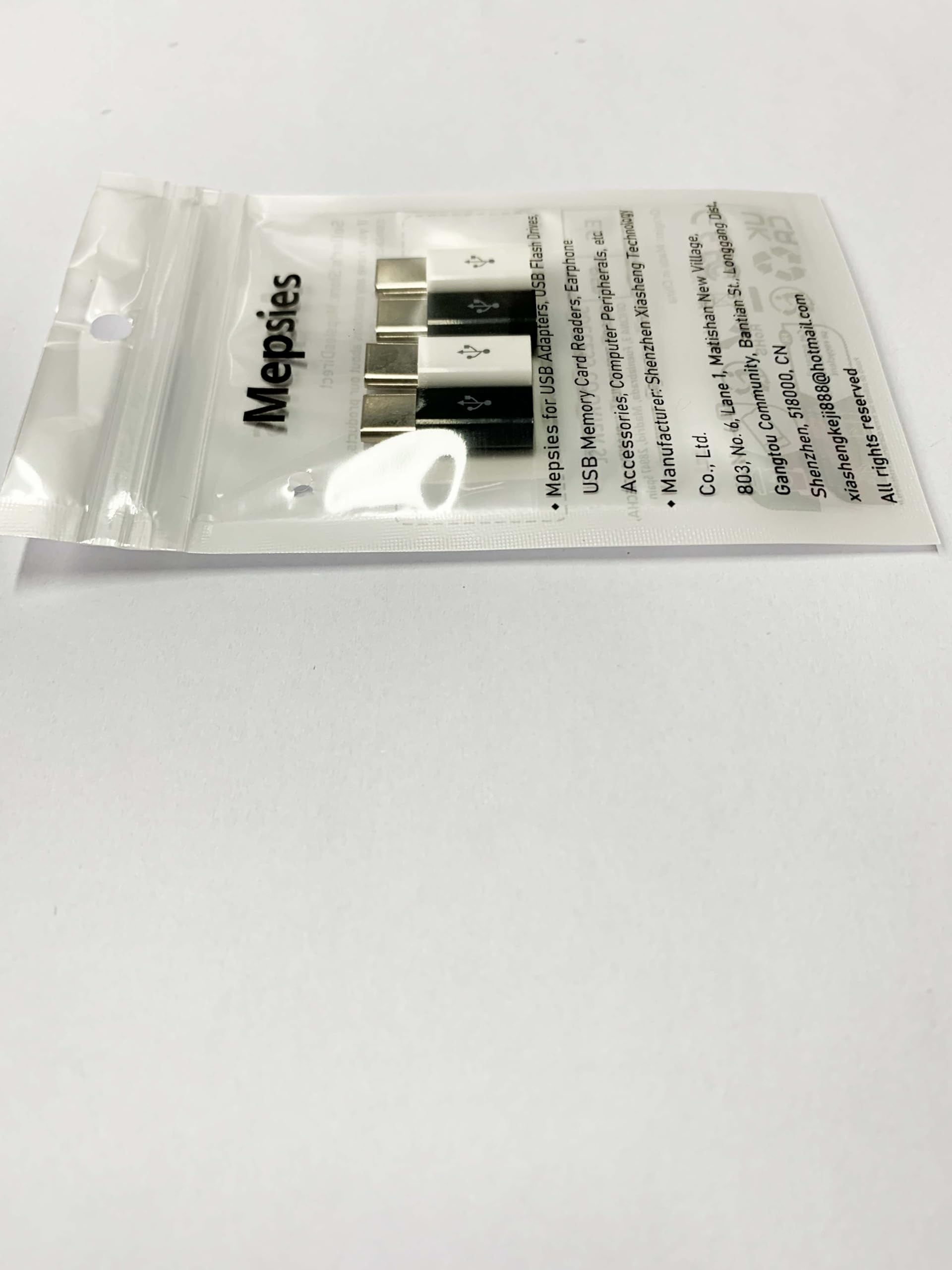 Adapter Micro USB to USB C (4 Pack), Micro-USB Female to USB-C Male OTG Adapter Compatible with Samsung Galaxy, LG, Huawei, Type-C Phones, Tablets and More (2 Black and 2 White)