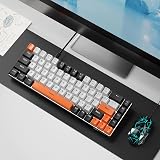 MageGee 60% Mechanical Keyboard Red Switch 68 Key LED Backlit White view 6