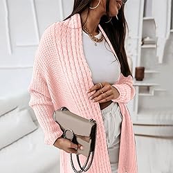 ADJHDFH Cardigan Sweaters For Women Long Crew Neck